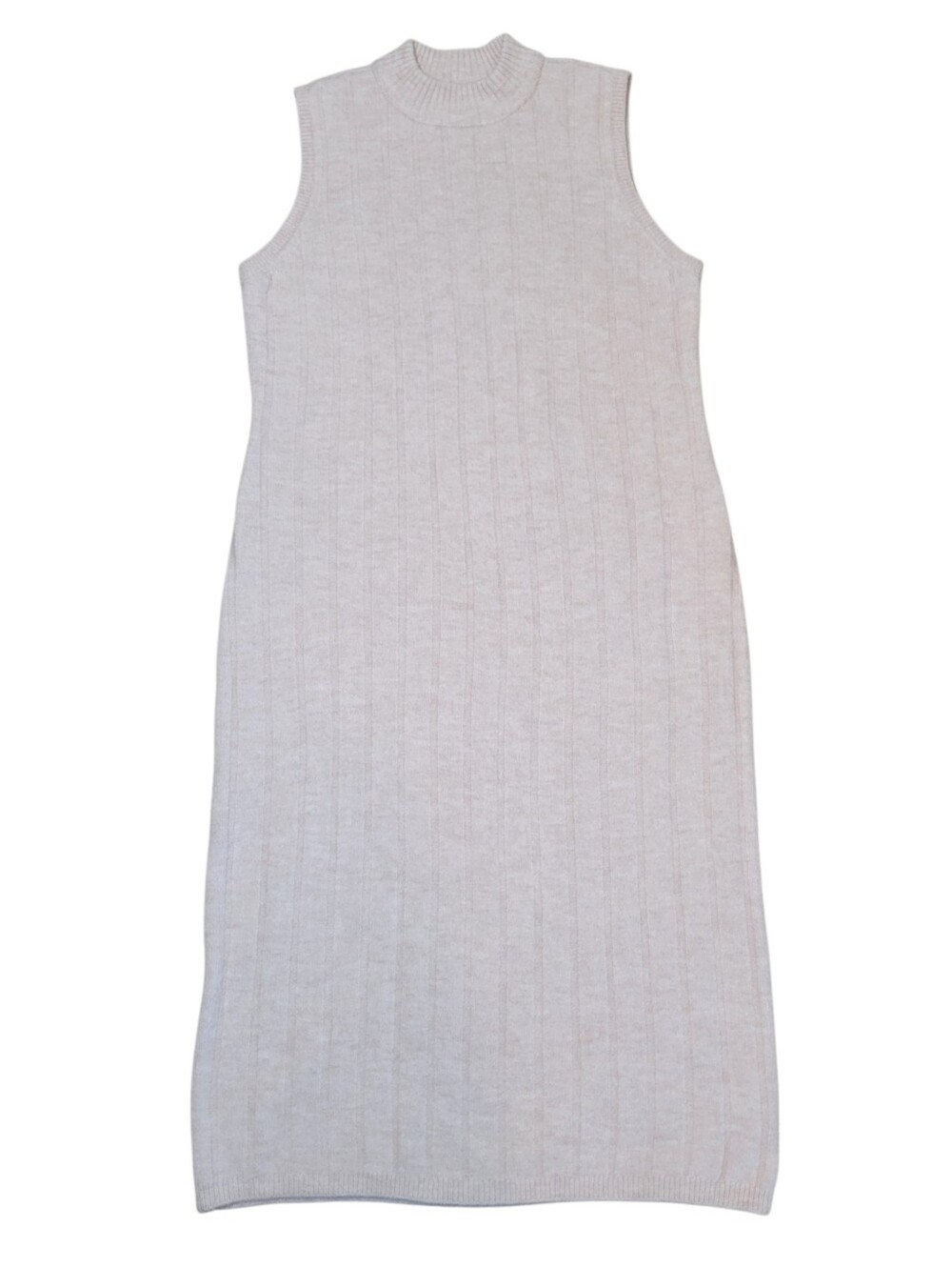 NWT House Of Harlow 1960 Heathered Cream Ribbed Knit Mock Neck Dress Size XL